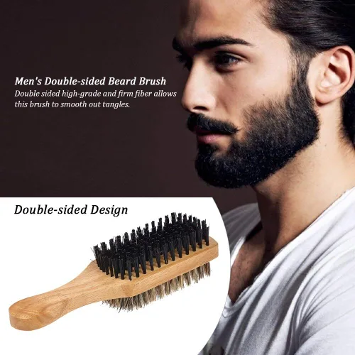 Vista 2 de Omwah Cepillo facial de doble cara para el pelo Barbero de afeitar
