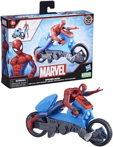 Vista 3 de Marvel Spider-Man Web Cycle - Figura de 5.75 pulgadas