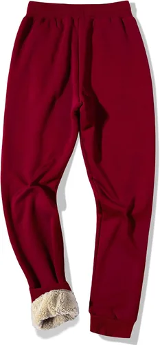 Vista 8 de MACHLAB Pantalones deportivos térmicos de forro polar para hombre, pantalones de chándal gruesos y cálidos para invierno