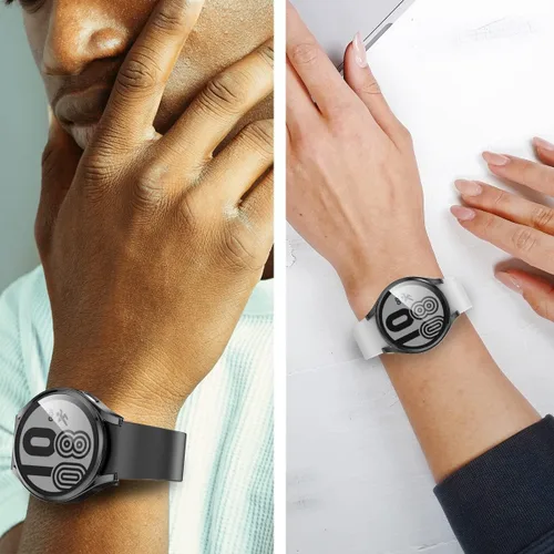 Vista 7 de Rc-Z para Samsung Galaxy Watch 5/Galaxy Watch 4 de 40 mm, paquete de 4 fundas de TPU suave con cubierta completa para la cara, protector de pantalla