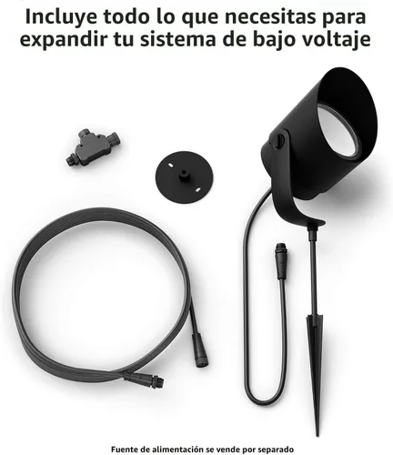 Vista 5 de Philips Hue 1746230V7 - Ambiance Lily XL blanco y de color. Extensión de luz inteligente para exteriores (se requiere Hue Hub), 1 foco + kit