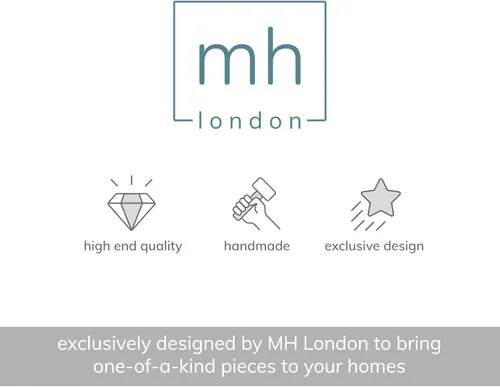 Vista 6 de MH London Lydia - Mesa auxiliar redonda pequeña y mesa auxiliar de madera maciza, parte superior negra con patas de metal negro, mesita de noche