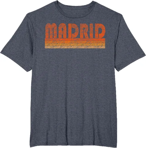 Vista 95 de clásico Retro Madrid playera, hombre 3XL, Asphalt Negro