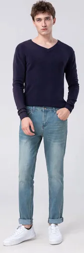 Vista 2 de Plaid&Plain Jeans ajustados para hombre