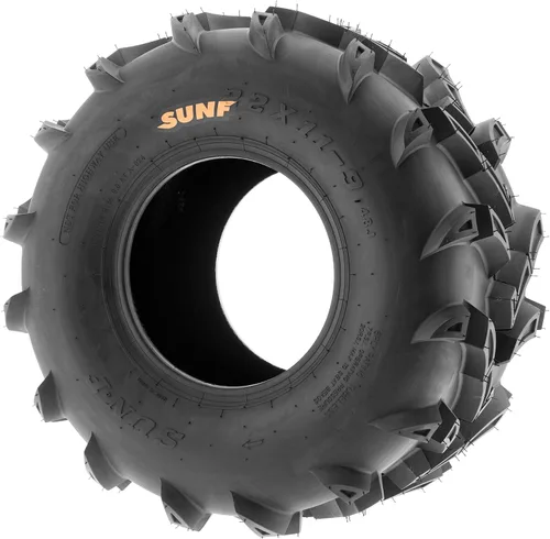 Vista 6 de SunF A024 22x11-9 ATV UTV - Juego de 2 neumáticos para barro y sendero, 6-PR, banda de rodadura direccional profunda