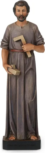 Vista 9 de BC - Estatua católica de San José del trabajador, figura de San José de 6 pulgadas de alto, guía y protección para familiares y viajeros, regalos
