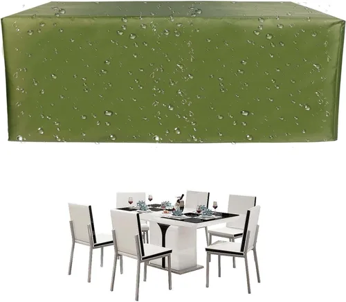 Vista 14 de Fundas negras para muebles de patio de 24 x 24 x 24 pulgadas, cubierta para muebles de exterior, impermeable, a prueba de polvo, rectangular, 420D