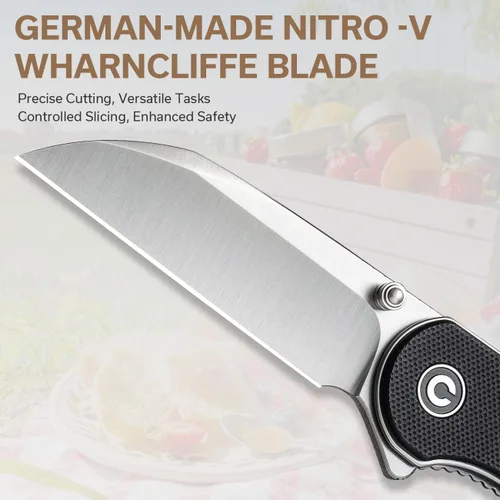Vista 2 de CIVIVI Cuchillo de bolsillo - Elementum Cuchillo plegable con hoja Wharncliffe Nitro-V de 2.97 pulgadas, mango G10, ideal para regalo EDC al aire