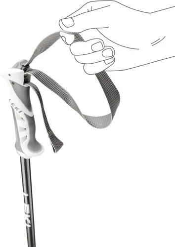 Vista 3 de LEKI Bastones de esquí Bliss para mujer Gunmetal-Dark Antracita-Blanco