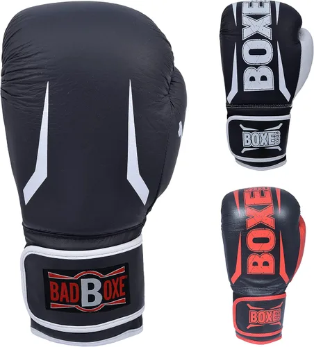 Vista 8 de Guantes de boxeo Muay Thai Training Genuine Cow Hide Leather Sparring Guantes de boxeo Kickboxing Guantes de lucha
