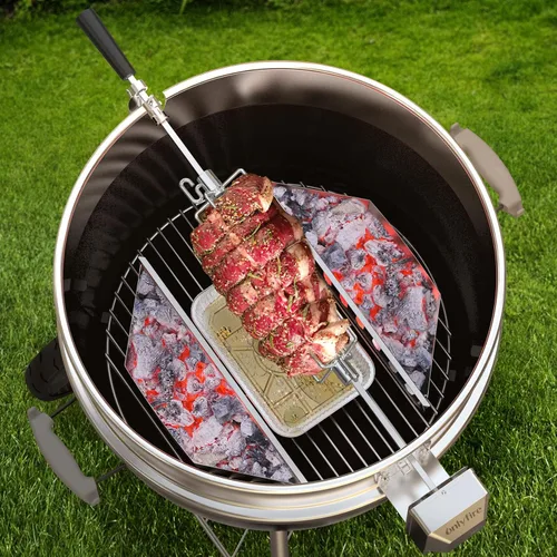 Vista 7 de Onlyfire 6002 Tenedores de carne asador (1 par) para parrillas, se adapta a varillas hexagonales de 1/2 pulgada y 3/8 pulgadas y 5/16 pulgadas