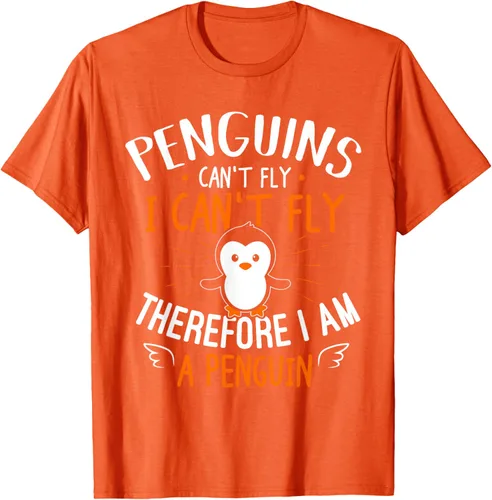 Vista 81 de Penguins Can't Fly Shirt - Camiseta de regalo para amantes de los pingüinos, Azul Azul Marino