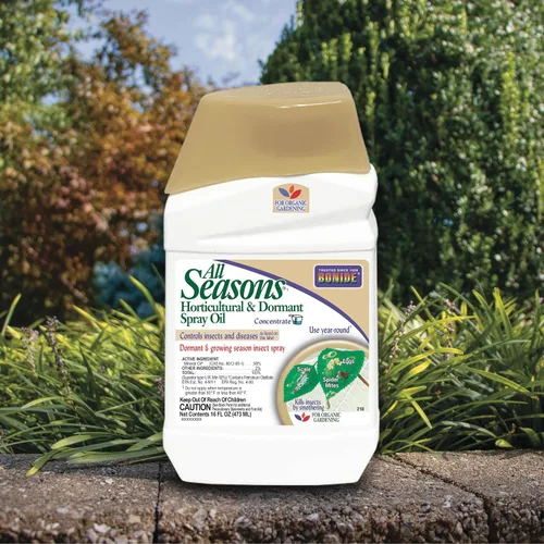 Vista 2 de Bonide All Seasons Aceite en Spray Hortícola y Latente, Concentrado de 16 oz, Prevención de Enfermedades y Eliminador de Insectos para Jardinería
