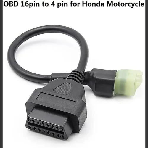 Vista 3 de Motocicletas OBD2 a 4 Pin Adaptador de diagnóstico Cable de detección de fallas de motocicleta Piezas para Honda Moto