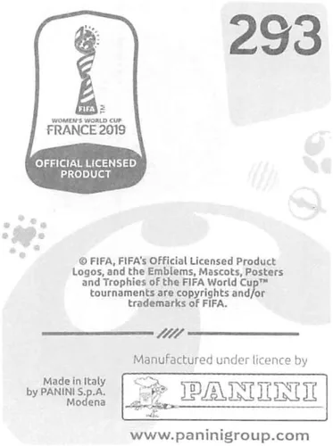 Vista 2 de Panini FIFA Copa Mundial Femenina Francia 2019 Calcomanías de Álbumes (solo adhesivo individual) Fútbol #293 Agustina Barroso Argentina 2 pulgadas