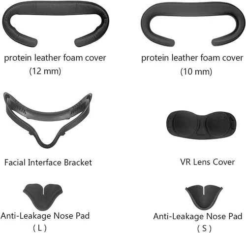 Vista 7 de HIJIAO Última actualización Accesorios para Oculue Quest 2 incluyendo VR interfaz facial soporte y PU cuero espuma cara Pad reemplazo y cubierta