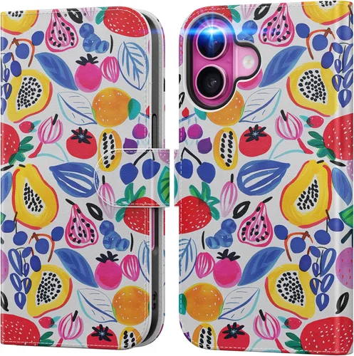 Vista 22 de DEENAKIN Funda tipo cartera para iPhone 15 con tarjetero + clip para efectivo, bloqueo RFID, protección contra caídas de grado militar y obras