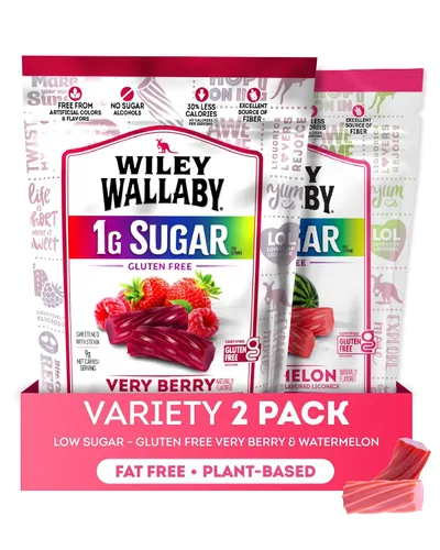 Vista 8 de Wiley Wallaby Dulces de regaliz gourmet de 5.5 onzas de sabor australiano suave y masticable, sin gluten, sabor australiano (5.5 onzas