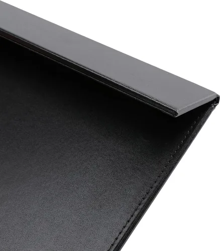 Vista 9 de Protector de escritorio de cuero de 30 x 18 pulgadas con rieles laterales para escritura, protector de escritorio ejecutivo para oficina, hogar