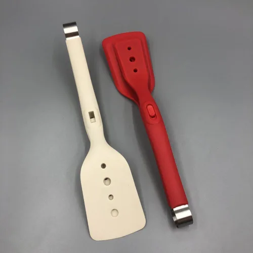 Vista 7 de Espátula y pinzas de silicona 2 en 1, espátula multiusos de 11.6 pulgadas, herramienta de cocina de cocina para voltear pescado, filete, panqueques