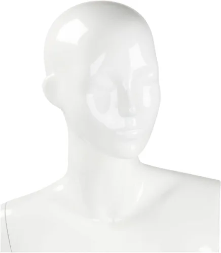 Vista 6 de SSWBasics Maniquí de cuerpo completo femenino de fibra de vidrio blanco brillante, maniquí femenino de cuerpo completo de 5 pies 10 pulgadas