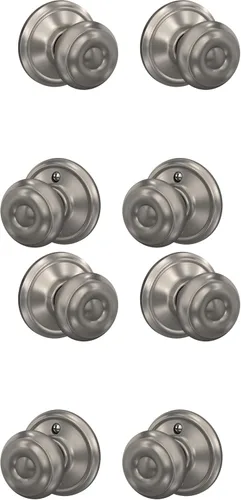 Vista 57 de SCHLAGE F10 GEO 716 Pomo de Puerta Georgiano, Cerradura de Paso para Pasillo y Armario, Bronce Envejecido (Paquete de 4)