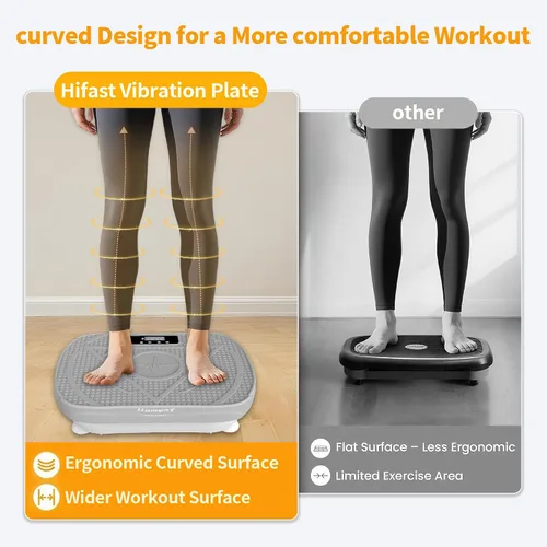 Vista 11 de Homesy Vibration Plate Exercise Machine, Vibrating Plate for Lymphatic Drainage, Full Body Shaking Workout Fitness Platform Board, Sport Gym