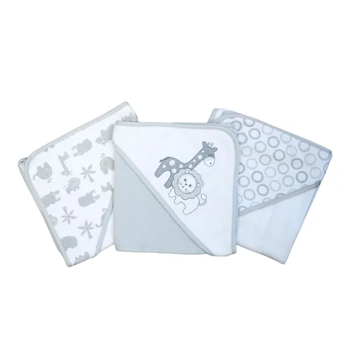 Vista 5 de Spasilk Juego de toallas con capucha para niños y niñas recién nacidos, toallas de bebé de rizo suave, esenciales para el baño del bebé, ideal Azul