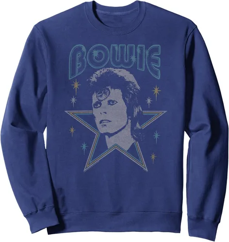 Vista 5 de David Bowie - Sudadera azul Ziggy Stardust Negro