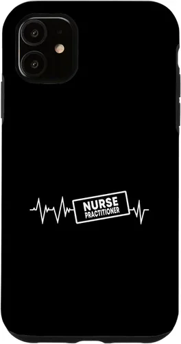 Vista 5 de Funda de ropa de enfermería para iPhone 14 con latido del corazón y NP