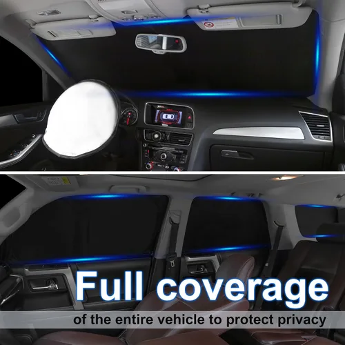 Vista 2 de TINGLU Parasoles para Ventanas para Mazda 3 2019-2026 Accesorios Coche Ventanas Laterales Completas Parabrisas Triangular Trasero Protector Solar