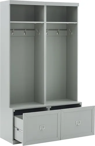 Vista 3 de Crosley Furniture Harper - Juego de entrada de 2 piezas con 2 árboles de pasillo, color gris