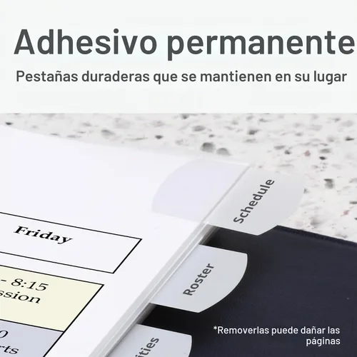 Vista 4 de Pestañas de índice láser imprimibles Redi-Tag, Blanco