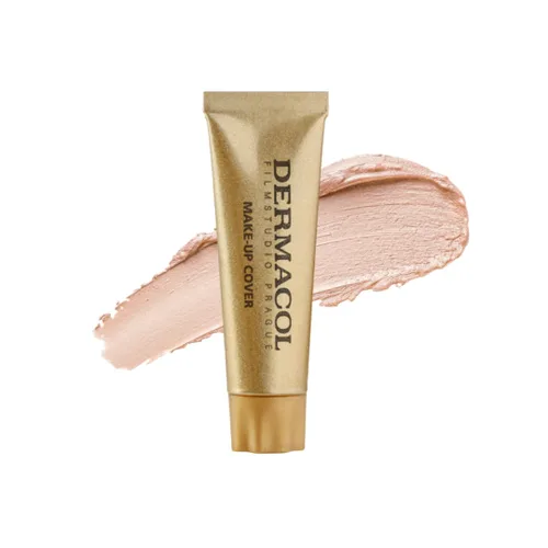 Vista 11 de Dermacol - Base de maquillaje líquida de cobertura completa mini 13g, base líquida mate con SPF 30, base resistente al agua para piel grasa, acné