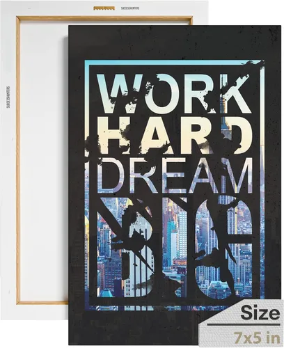 Vista 39 de Lienzo decorativo motivacional para pared con texto en inglés "Road To Successful" (Camino al éxito), diseño motivacional para la oficina, con texto