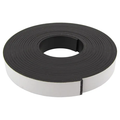 Vista 2 de Cinta adhesiva magnética flexible - 1/16" de espesor x 1/2" de ancho x 10 pies (1 rollo)