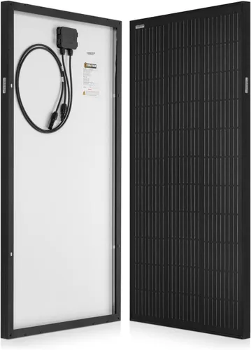 Vista 8 de Spartan Power Panel solar de 100 W, 9 barras de autobús, color negro, ideal para RV, remolque, cámper, barco, cabina, granja, SP-100W