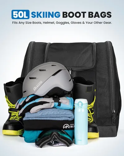 Vista 3 de OutdoorMaster Bolsa para botas de esquí y snowboard - Bolsa de 50L, excelente para viajes con exterior e inferior impermeables - para hombres