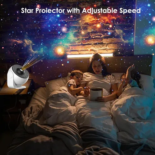 Vista 7 de Proyector Galaxy Pro para dormitorio, proyector de estrellas planetario 13 en 1 con sistema solar y constelación, proyector de luz de galaxia