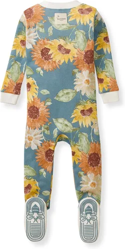 Vista 34 de Burt's Bees Baby Pijama para bebé niña, 100% algodón orgánico, pijama de una pieza, overol diagonal con cremallera, ajuste cómodo