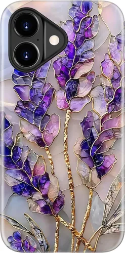 Vista 28 de LUMARKE Funda para iPhone 14/iPhone 13, lindo Y2K floral, carga inalámbrica Mosaico Tortuga Shell