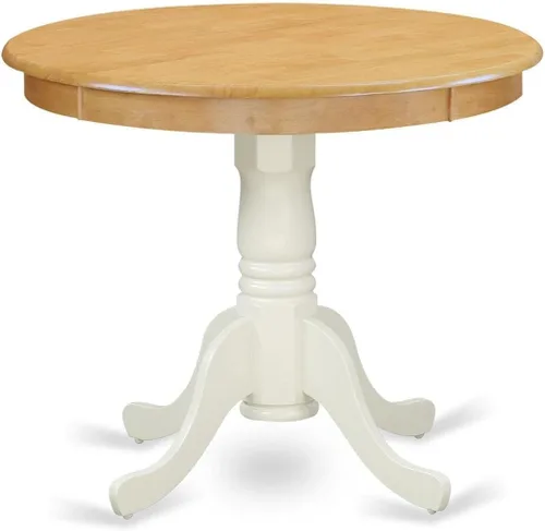 Vista 14 de East West Furniture ANT-ABK-TP Mesa de Comedor Antigua - una Mesa Redonda de Cocina con Superficie/Tablero y Base de Pedestal, 36x36 Pulgadas, Negro