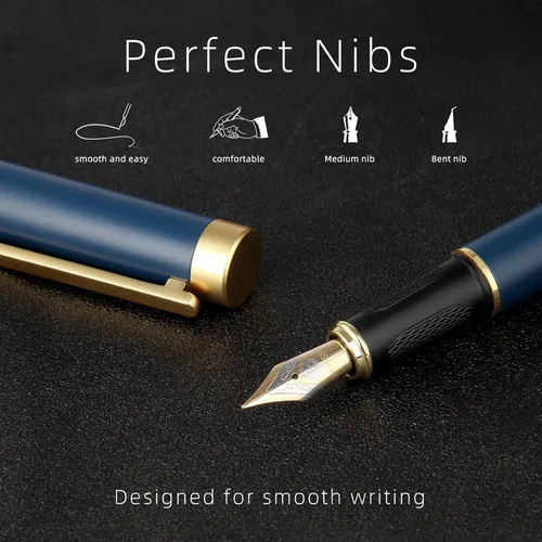Vista 6 de Pluma estilográfica, pluma de lujo, bonito regalo de bolígrafo, cobre puro, sensación pesada, bolígrafo ejecutivo de oficina, bolígrafos de Negro