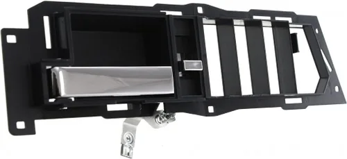 Vista 3 de Para Chevy C1500 Suburban Manija de puerta interior delantera lado del conductor bisel negro con palanca cromada 1992 1993 1994 Con botón