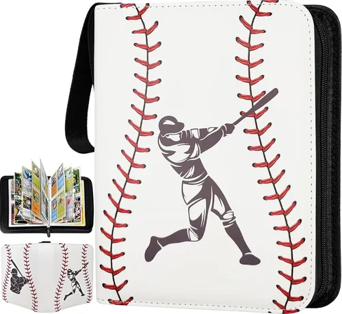 Vista 6 de Carpeta de Tarjetas de Béisbol con 440 Bolsillos, Libro de Tarjetas de Béisbol de 55 Fundas con 3 Anillas, Soporte para Tarjetas de Intercambio
