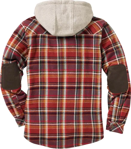 Vista 2 de Legendary Whitetails Men's Camp Night Berber Lined Hooded Flannel Shirt Jacket