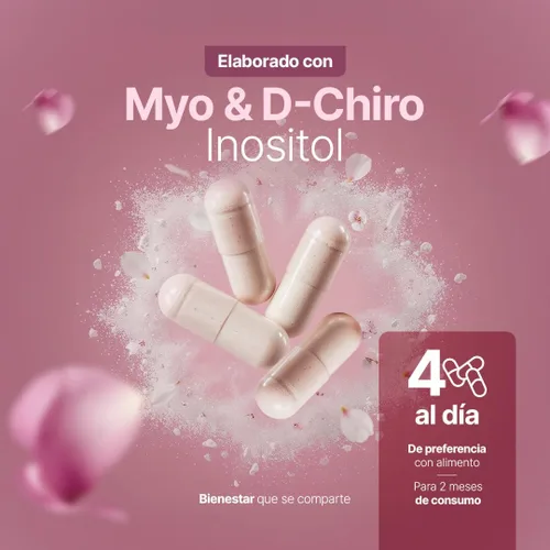 Vista 6 de Myo & D-Chiro Inositol Platinum 240 Cápsulas. con Ingredientes Naturales Mezcla 40:1. B Life Myo & D-Chiro Inositol Platinum