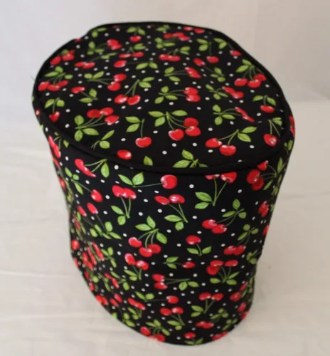 Vista 7 de Funda de algodón para olla de cocción lenta (8 cuartos de galón, ovalada azul floral)