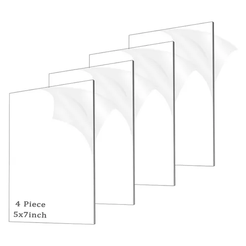 Vista 21 de 4 piezas de láminas acrílicas de 1/8" de grosor (3mm), plexiglás fundido transparente de 18" x 24" con papel protector para letreros, proyectos