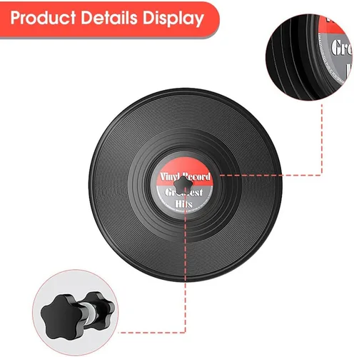Vista 4 de Douk Audio Record Clean Label Saver Album LP Protector de limpieza de vinilo impermeable Cuidado de la abrazadera (negro)
